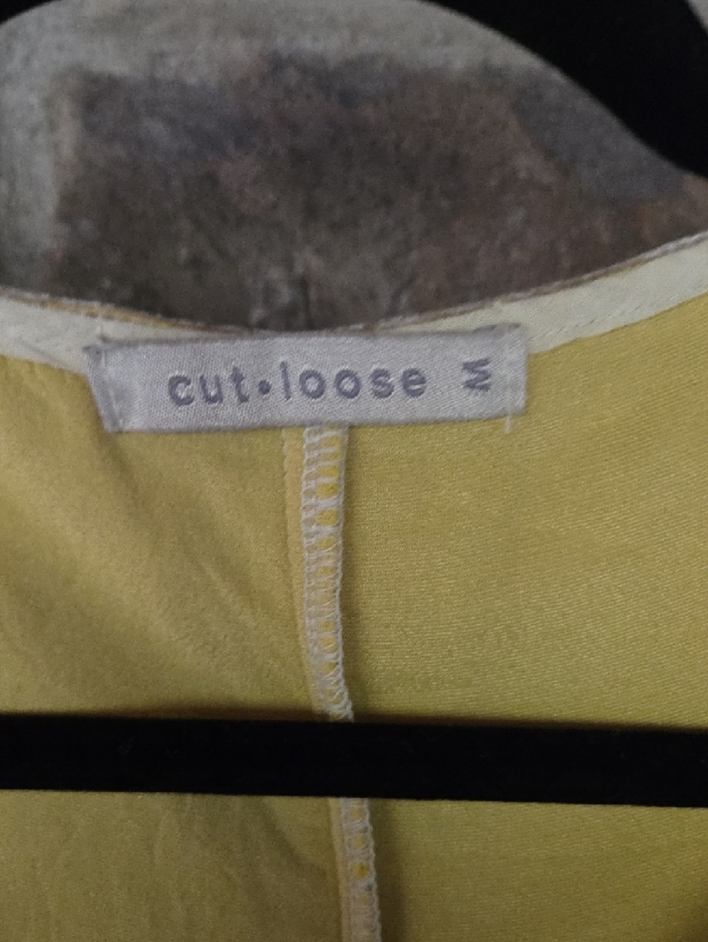 cut loose Crushed Velvet Short Sleeve Top in Yellow - Picture 2 of 2
